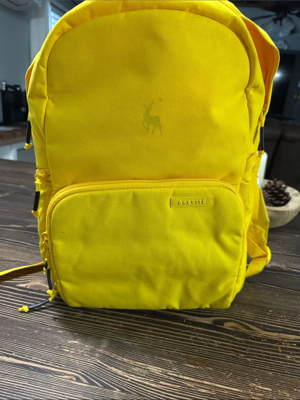 Brevite The Jumper Camera Backpack In Lemon Yellow Regular Size
